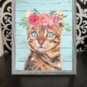 Framed 8x10 Bengal Cat Print